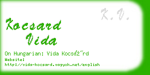 kocsard vida business card